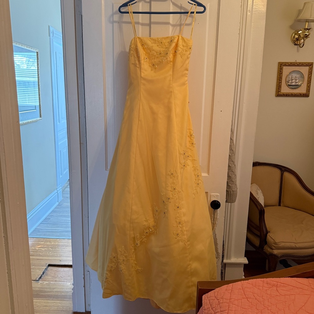 Jodi Kristopher Yellow Prom Dress